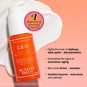 Sunday Riley close-up of serum drop texture highlighting smooth absorption benefit