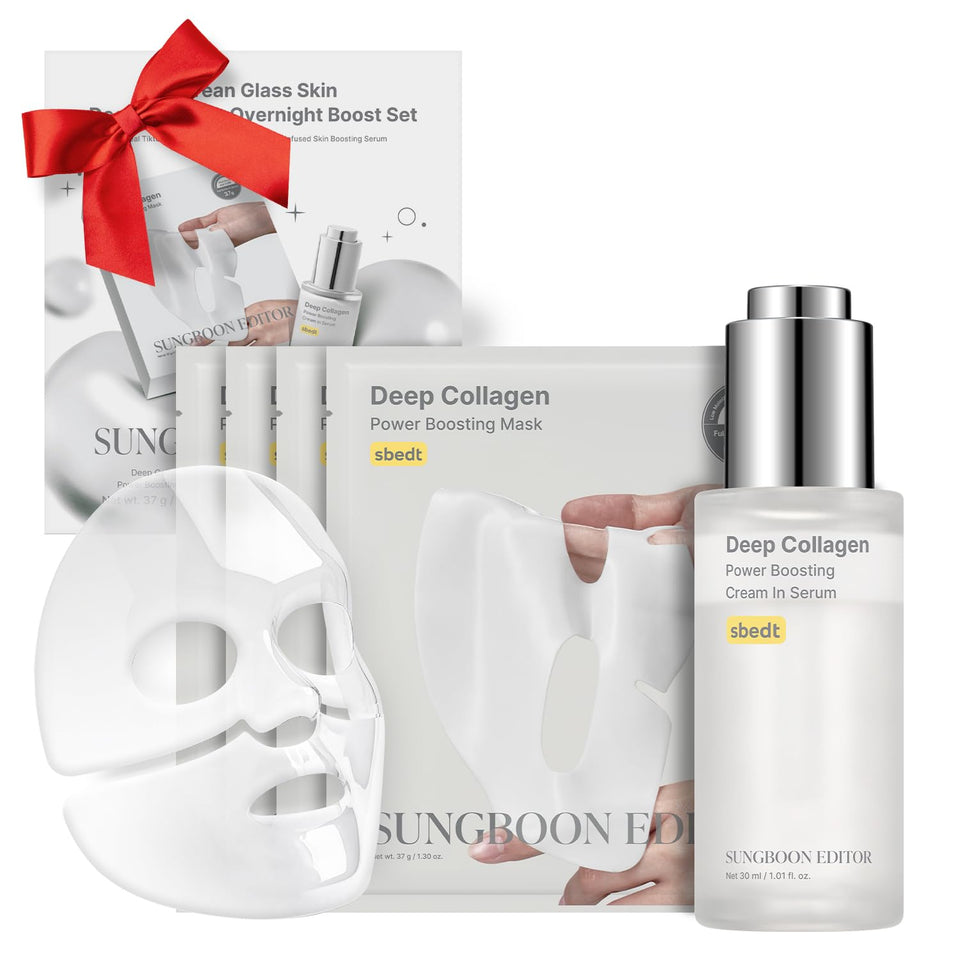 SUNGBOON EDITOR front packaging showing the complete collagen set benefit