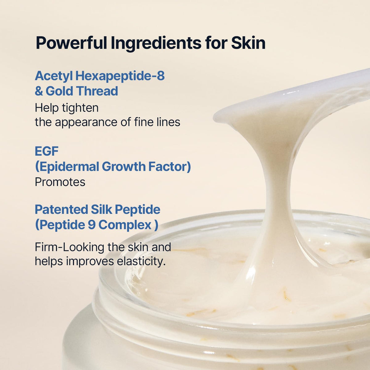 SUNGBOON EDITOR ingredient label highlighting peptides and Volufiline benefits