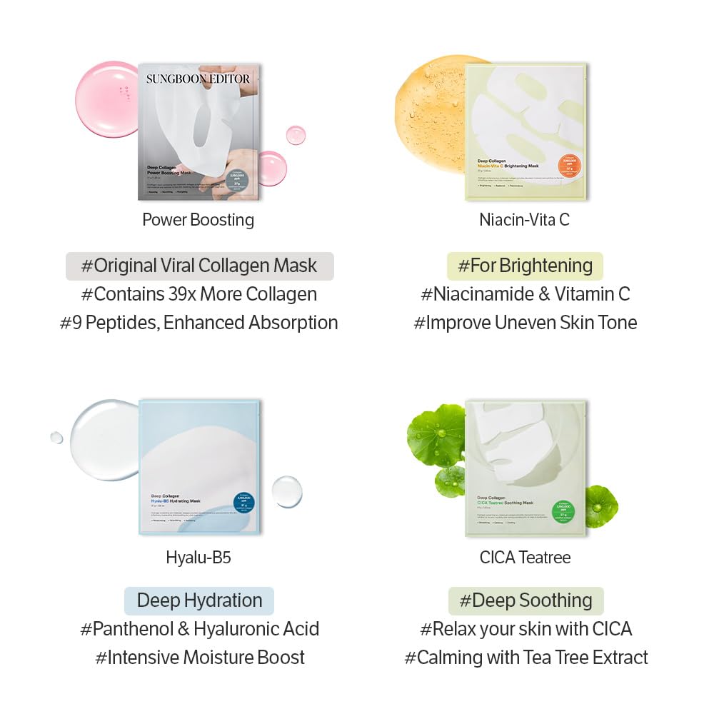 SUNGBOON EDITOR ingredients label highlighting peptides and collagen content