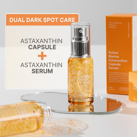 SUNGBOON EDITOR close-up of astaxanthin capsule highlighting protected delivery and potency