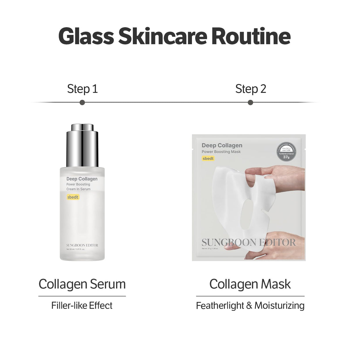 SUNGBOON EDITOR serum pump dispensing lightweight collagen for fast absorption