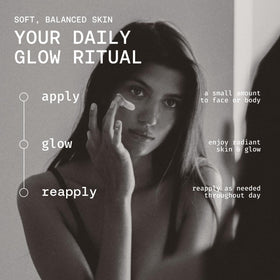 Sunkissed By Heaven applying balm to hand for immediate hydration and softness