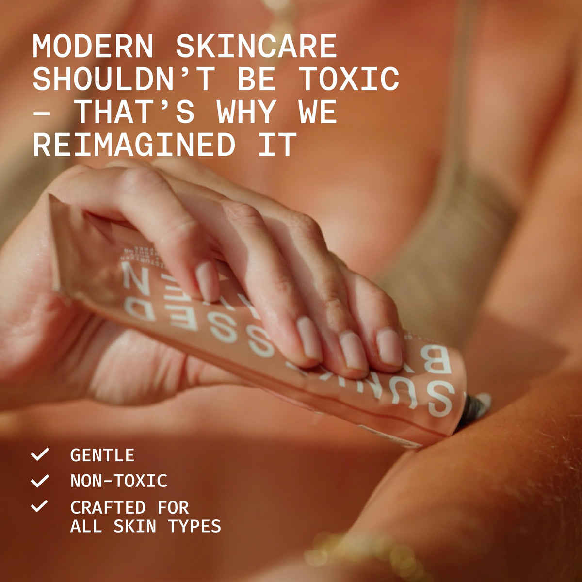 Sunkissed By Heaven facial application in morning routine for lightweight protection