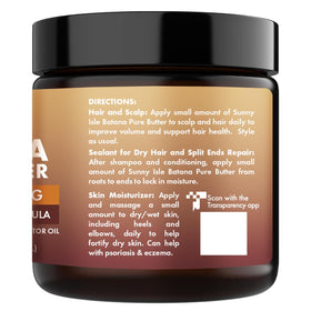 Applying Sunny Isle butter to a child's hair for gentle hydration and manageability
