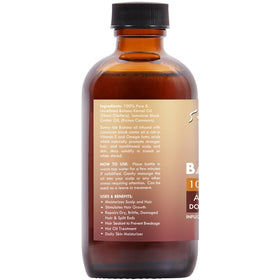 Sunny Isle ingredients display with batana and castor sources indicating ethical sourcing