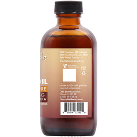 Sunny Isle bottle on vanity conveying daily routine use and elegant packaging