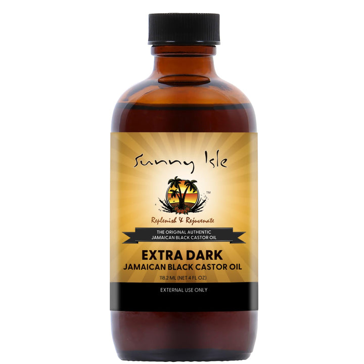 Sunny Isle front packaging showing extra dark JBCO and benefits
