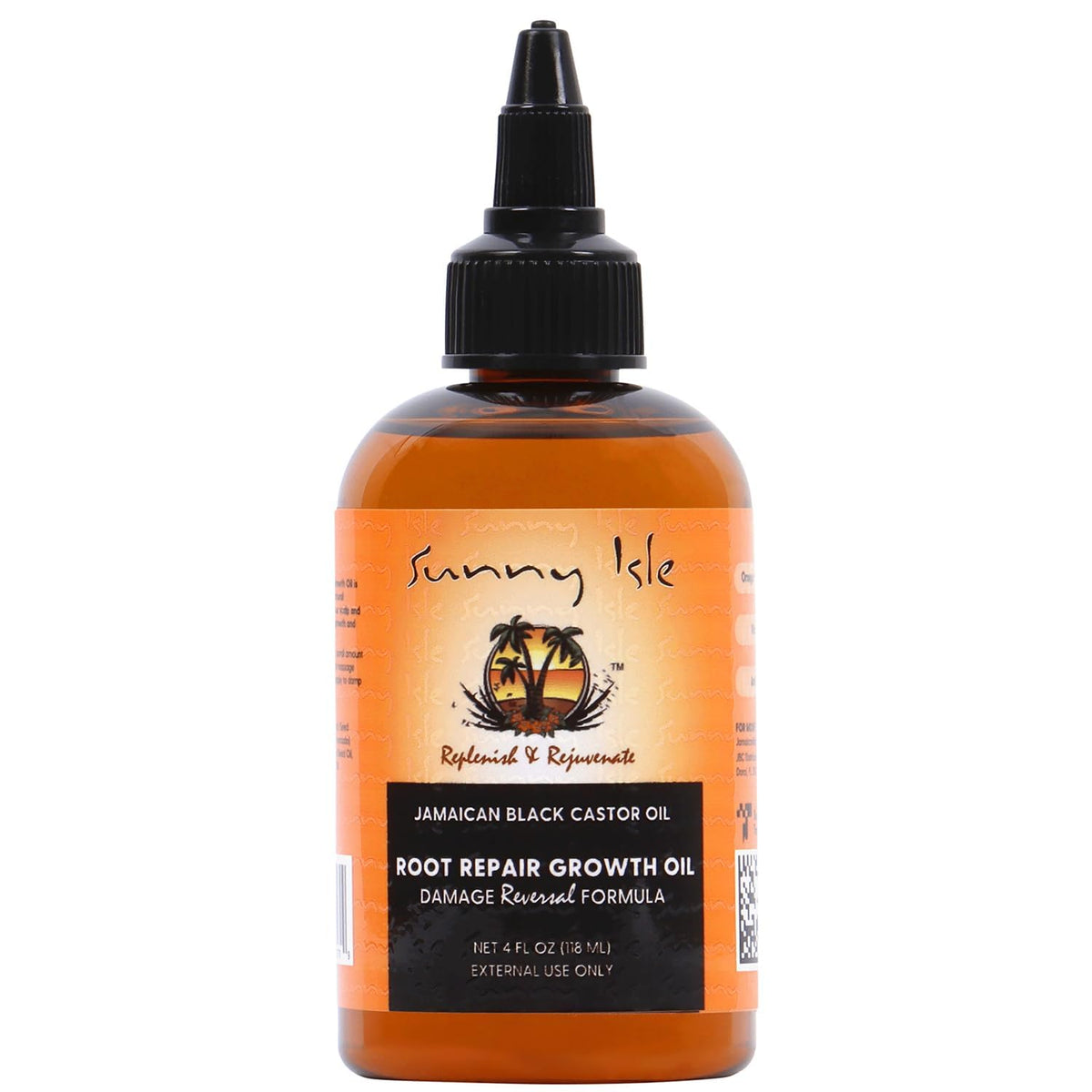 Sunny Isle front bottle 4 oz showing label and product benefit