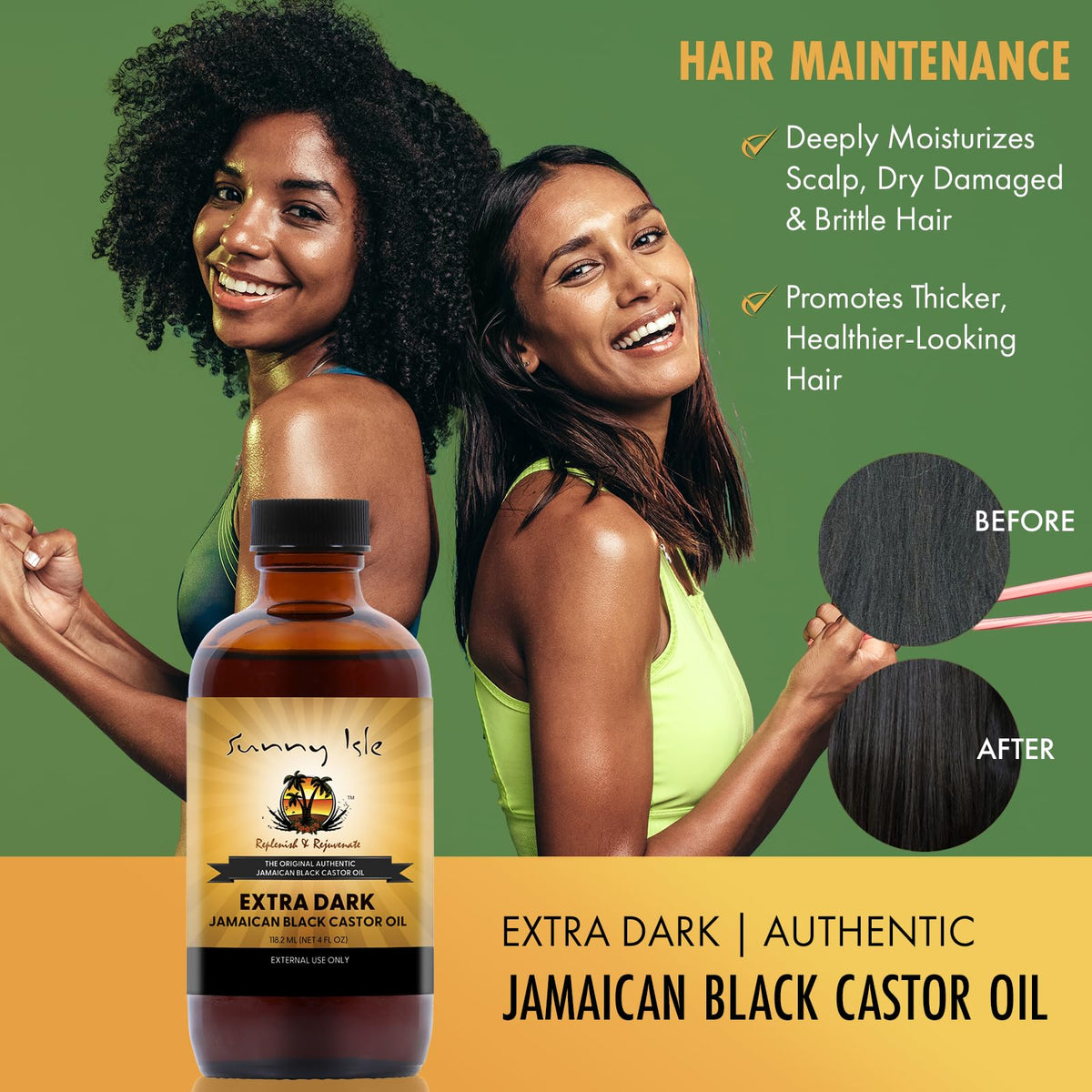 Sunny Isle hot oil treatment setup with towel and warmed JBCO for deep conditioning