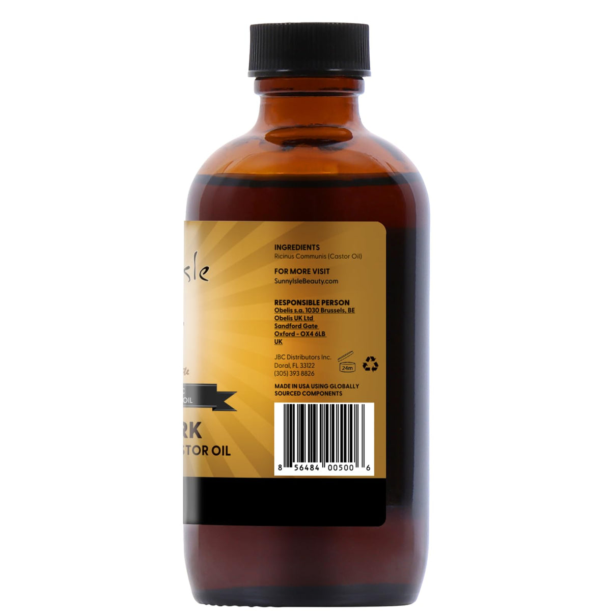 Sunny Isle bottle styled on bathroom shelf suggesting everyday grooming use