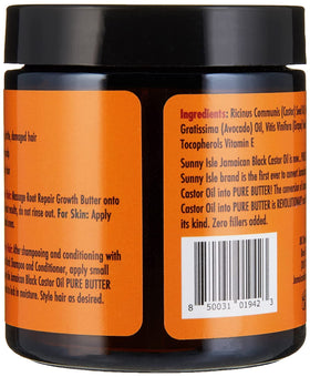 Sunny Isle product label and ingredient list emphasizing purity