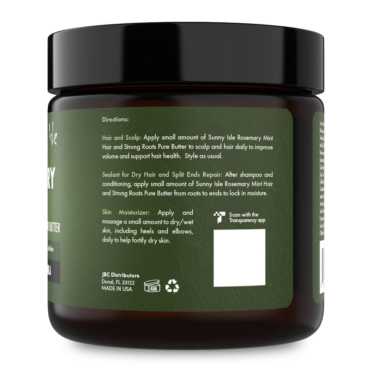 Sunny Isle jar on bathroom shelf in lifestyle scene for daily routine