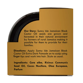 Sunny Isle label close-up showing ingredient claims and GMP assurance