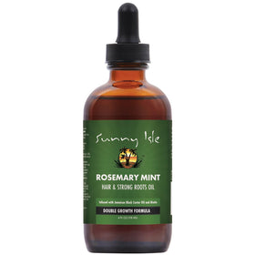 Sunny Isle front bottle showing label and product benefits