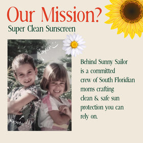 Sunny Sailor applied to a baby’s arm showing gentle, non-irritating coverage