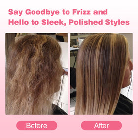 Sunnyholiday curly define before and after demonstrating frizz control and improved definition