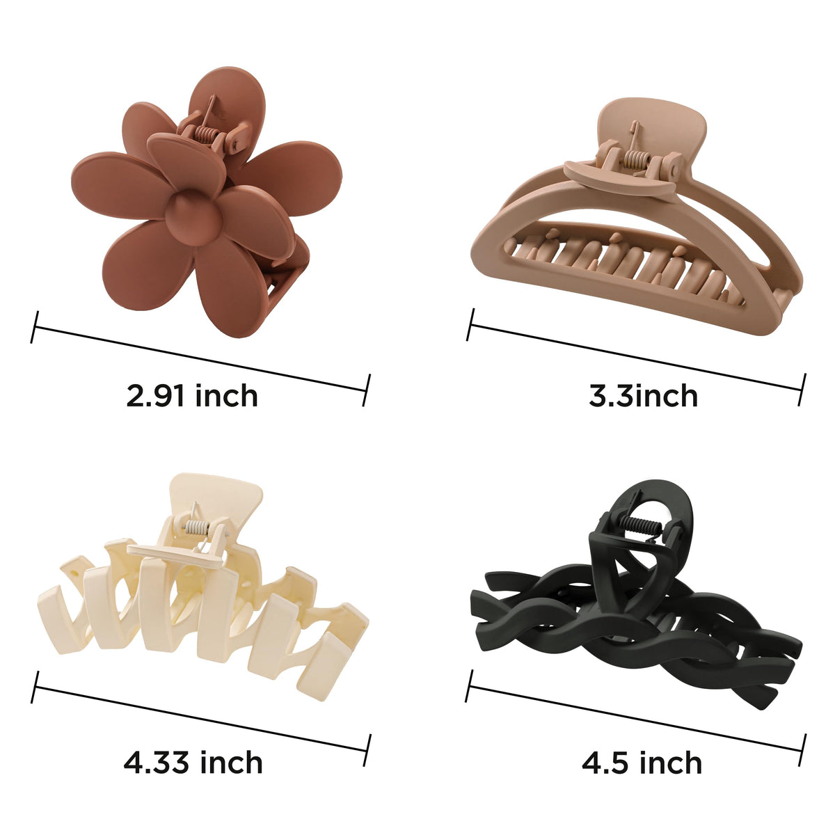 Sunolga gradient color array displaying black khaki burgundy and off white for outfit matching