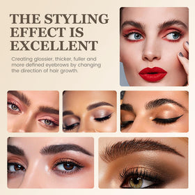 SUNSENT close-up of laminated brow texture with natural volume