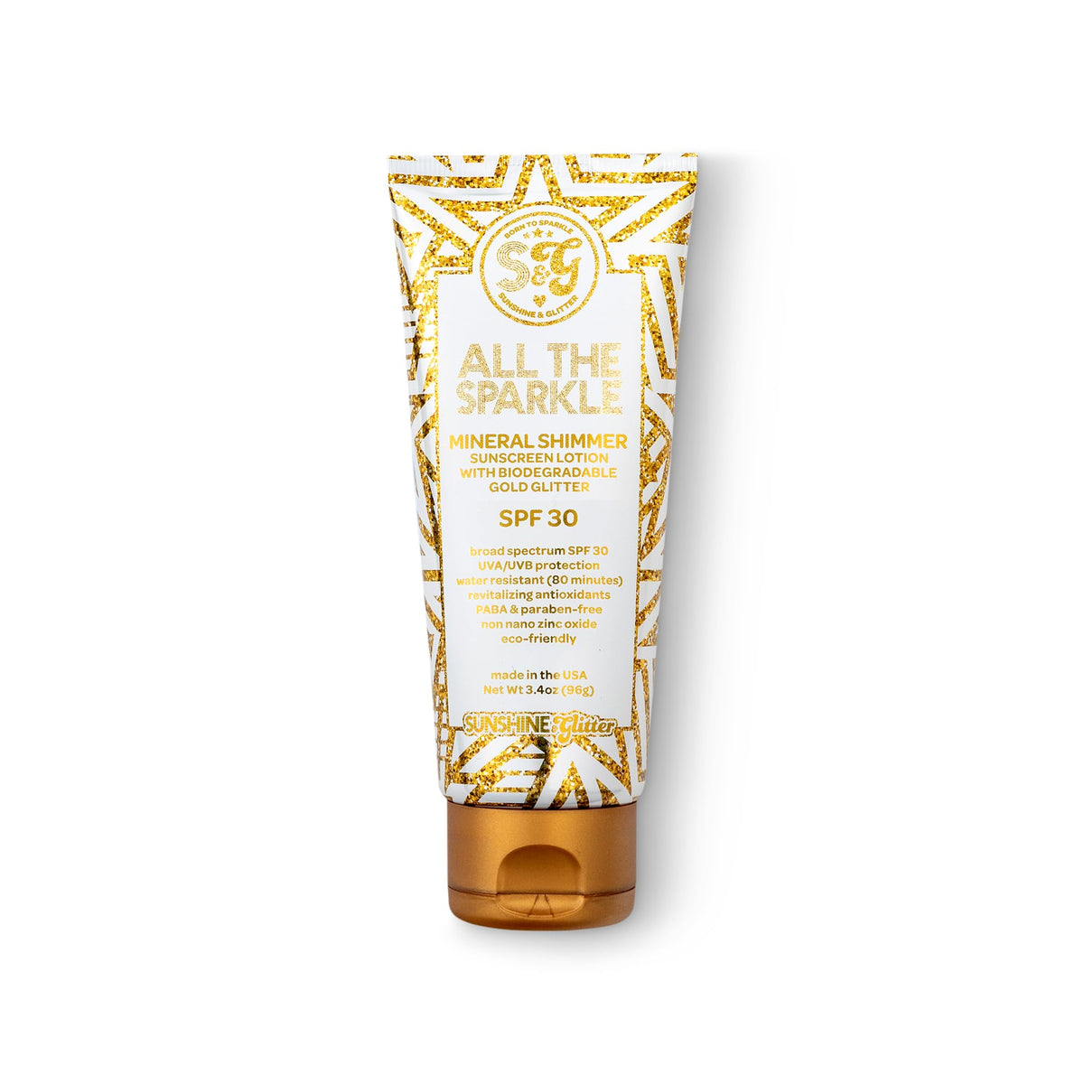 Sunshine & Glitter cream texture close-up with shimmer highlighting glow