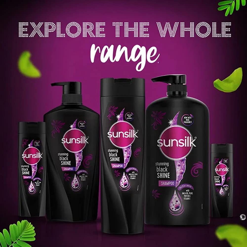 sunsilk conditioner beside shampoo to highlight pairing for better manageability and finish