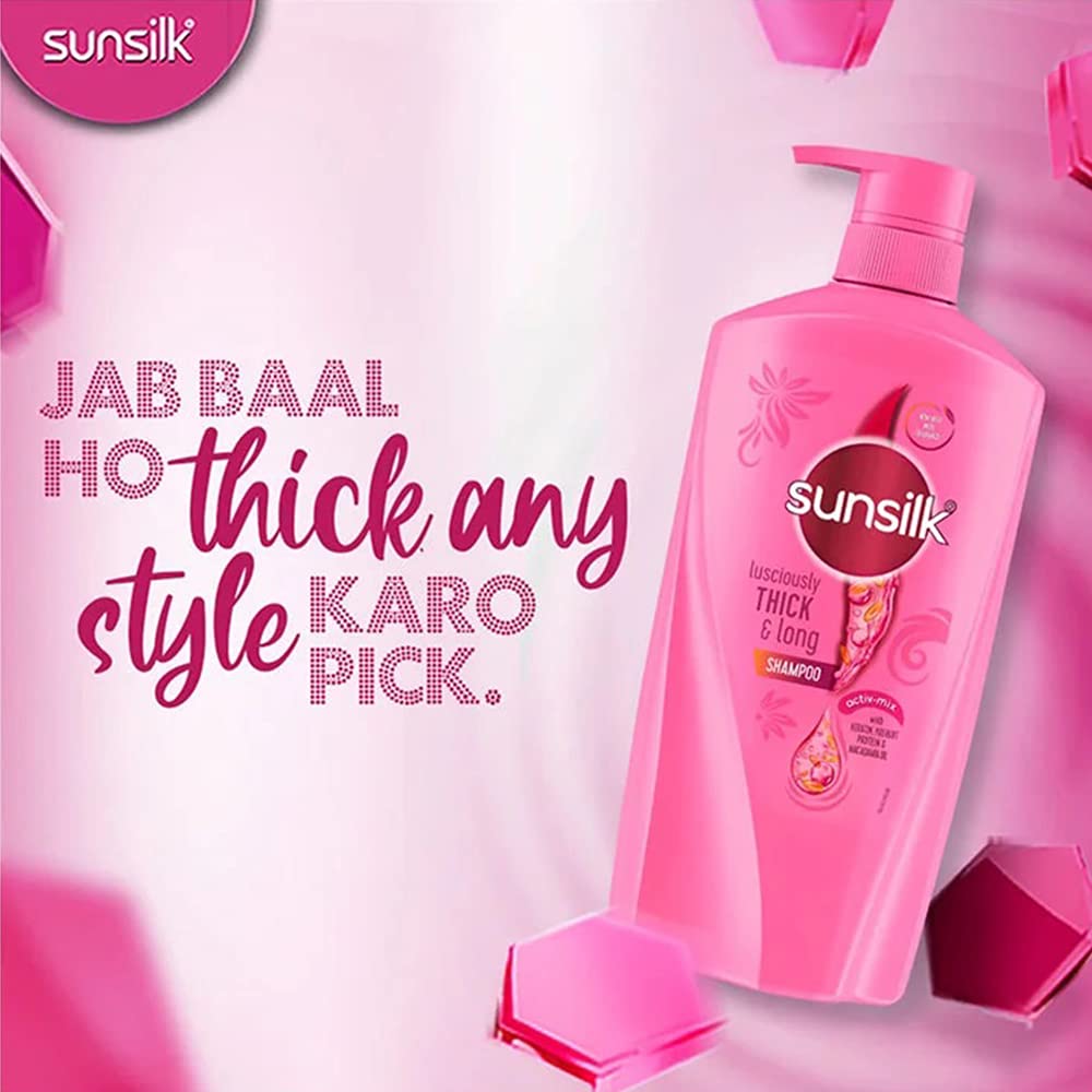 sunsilk bottle on bathroom shelf in lifestyle scene for everyday use