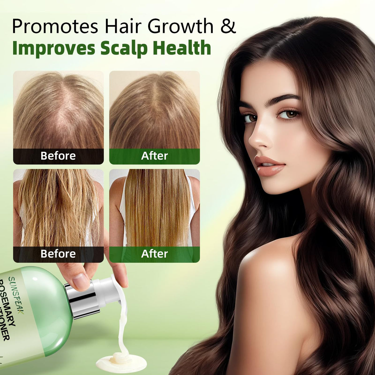 Sunspeak pouring creamy conditioner texture for smooth detangling benefits