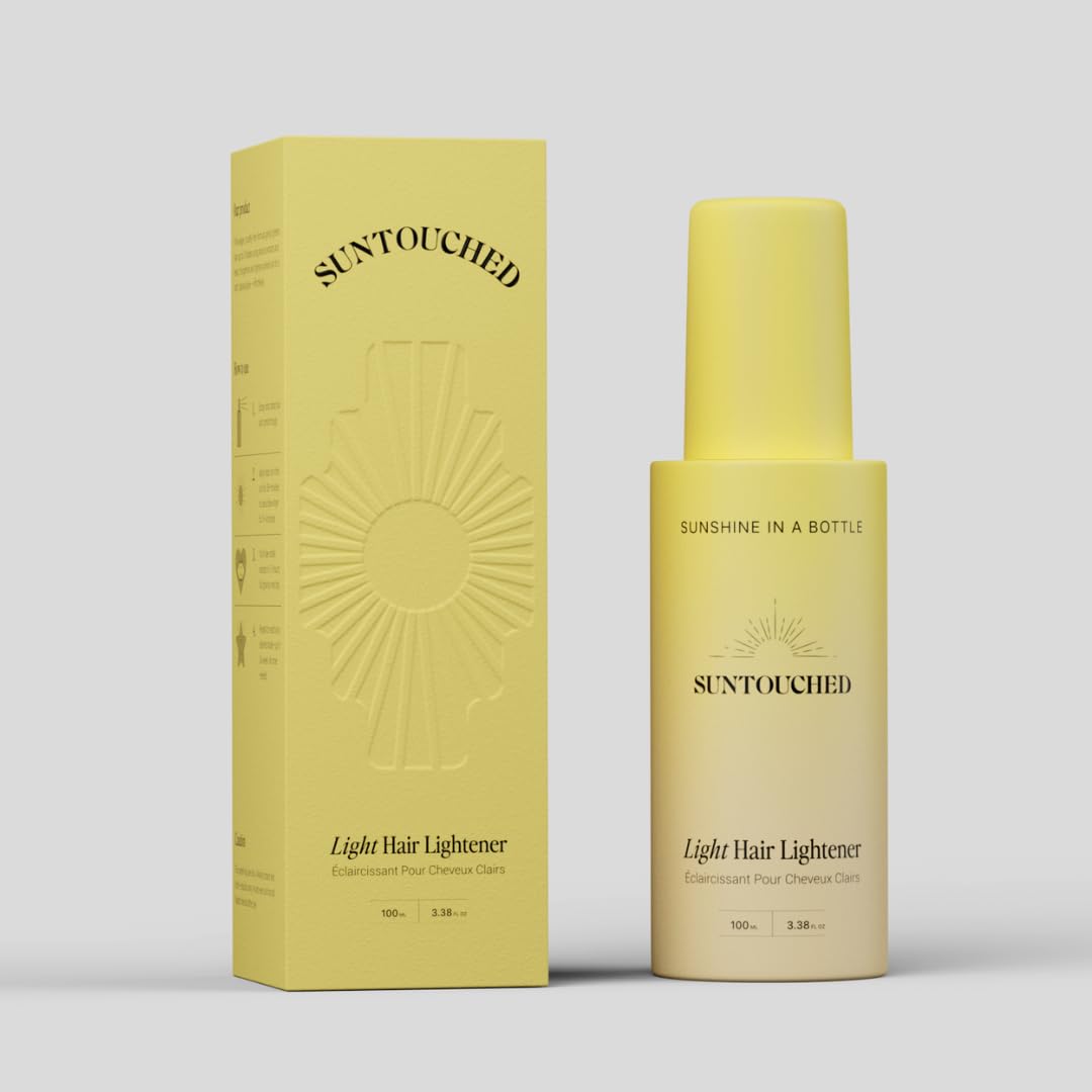 Suntouched application combing through hair showing even coverage benefit