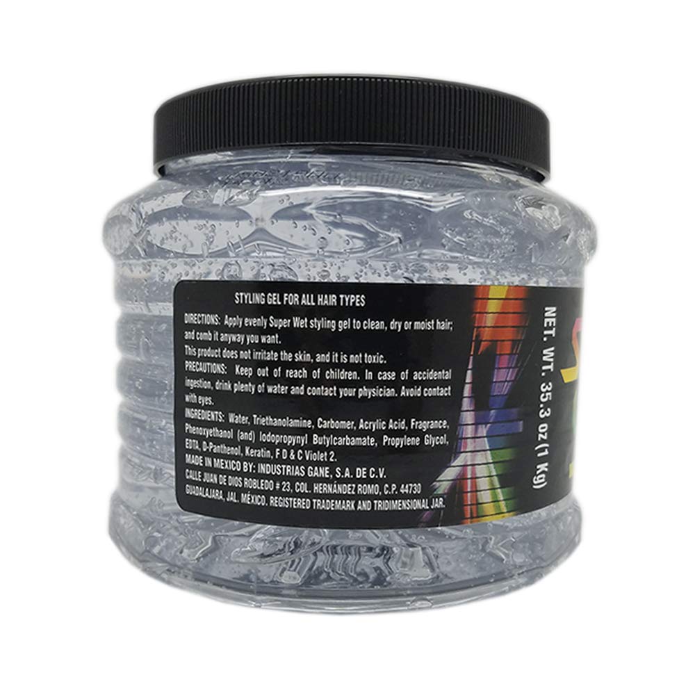 Super gel texture close-up displaying clear glossy gel for precise styling