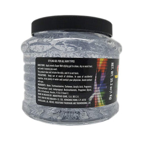 Super gel texture close-up displaying clear glossy gel for precise styling