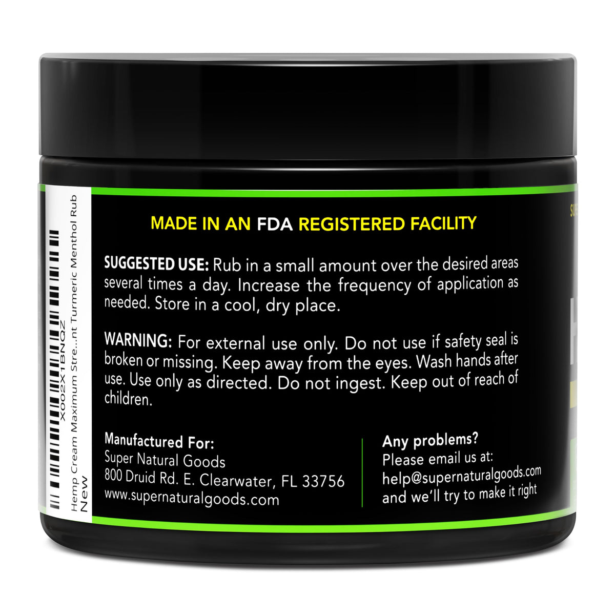Super Natural Goods hemp cream texture close-up highlighting smooth fast-absorbing feel
