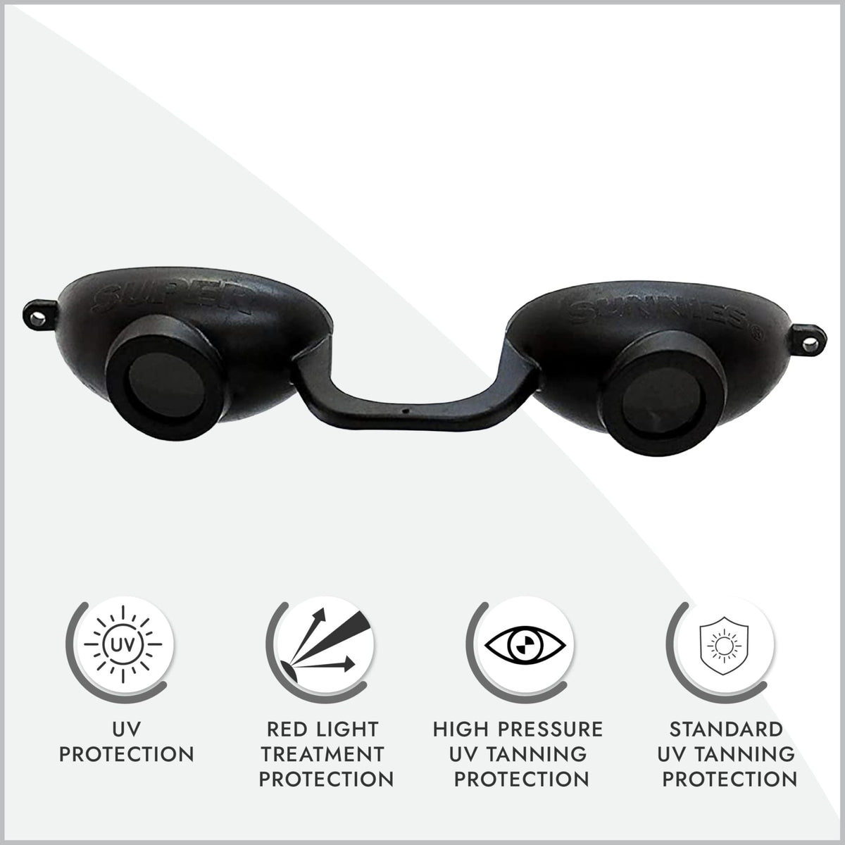 Super Sunnies close-up of eyecup highlighting secure coverage and comfort