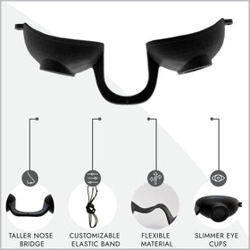 Super Sunnies side profile demonstrating flexible fit that reduces pressure