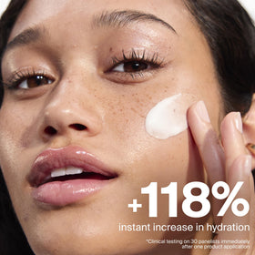 Supergoop! Dewscreen applied under foundation improving makeup grip