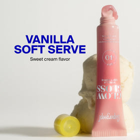 Supergoop! open tube texture showing creamy glossy formula and shine