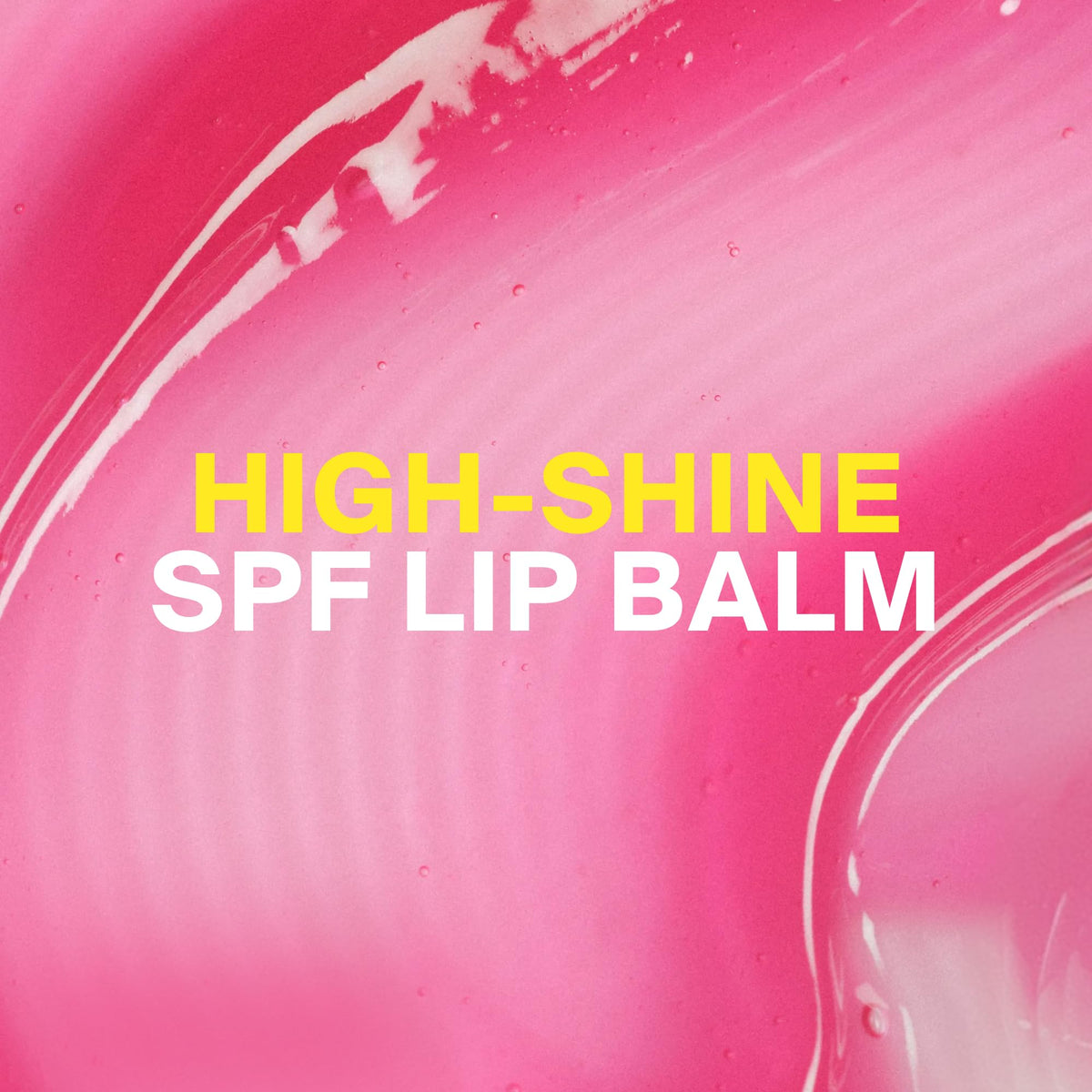 Supergoop! texture close‑up showing glossy, non‑sticky finish and moisture