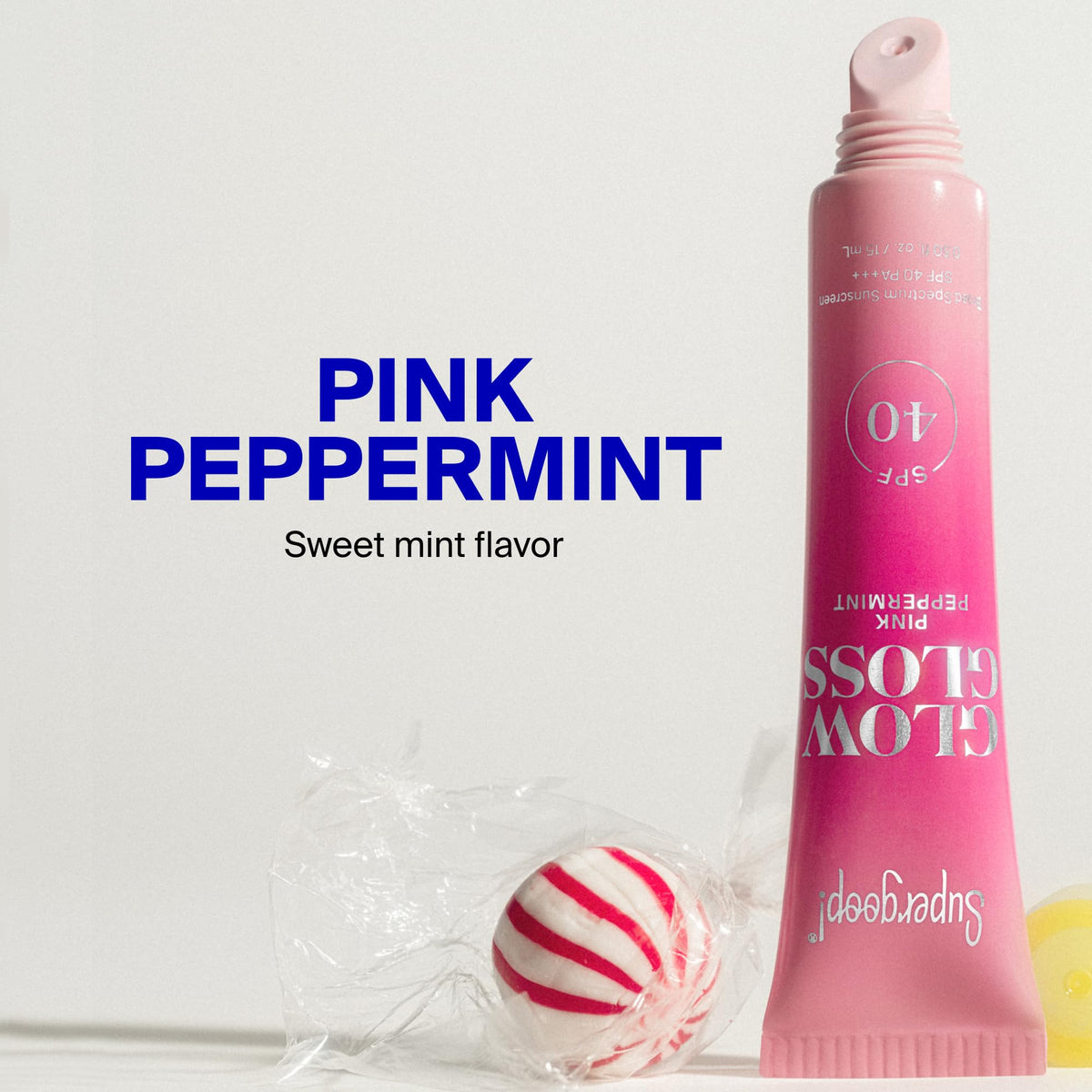 Supergoop! applicator tip detail highlighting easy, mess‑free application