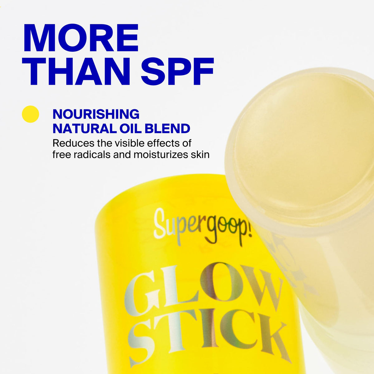 Supergoop! Glow Stick used on shoulder showing protected radiant skin