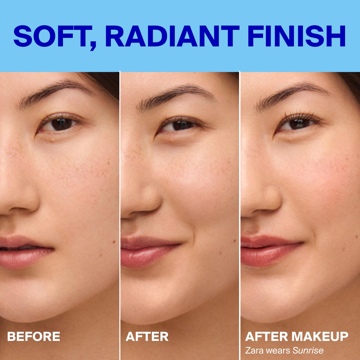 Supergoop! applying drops with fingertips for even, quick coverage