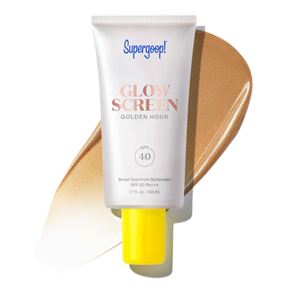 Supergoop! front packaging showing SPF 40 and bronze glow benefits