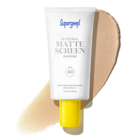 Supergoop! front packaging showing SPF 40 and mattifying benefits