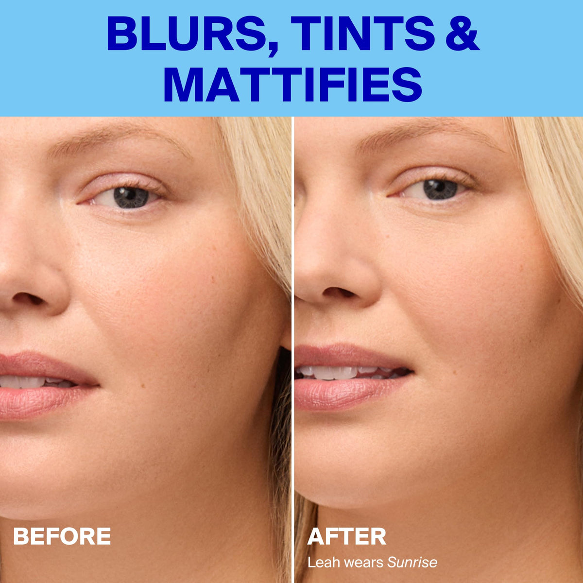 Supergoop! next to makeup tools demonstrating primer compatibility