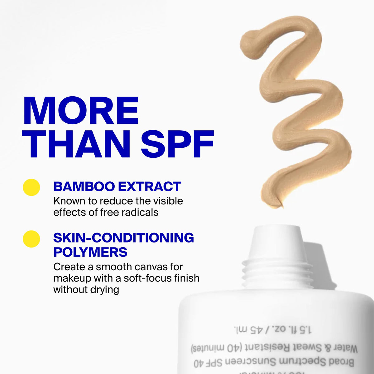 supergoop! tube on bathroom shelf staged for everyday skincare routine