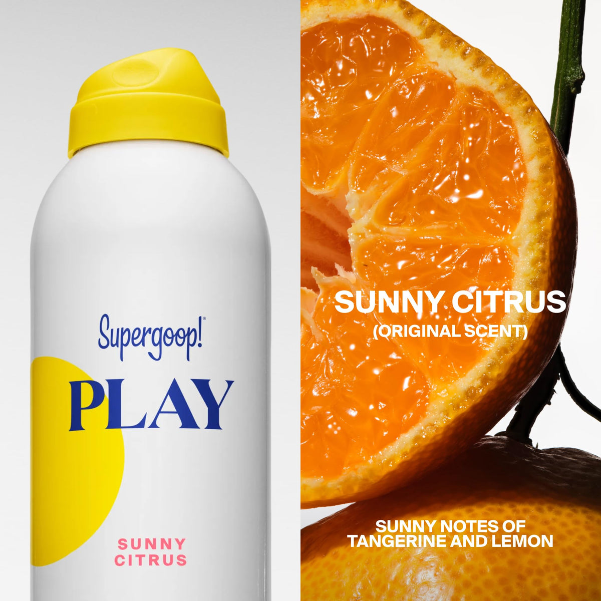Supergoop! in hand travel size emphasizing portability benefit