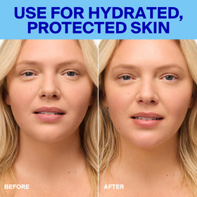 Supergoop! being smoothed on neck for even coverage and sun protection