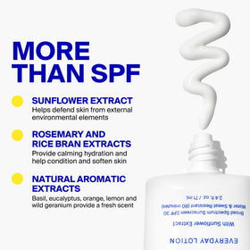 Supergoop! tube beside sunglasses suggesting everyday outdoor use benefit