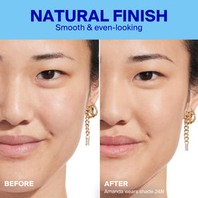 Supergoop! 24N swatch on skin demonstrating natural coverage and even tone benefit