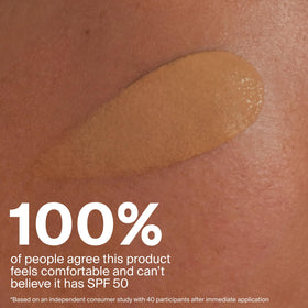 Supergoop! applying tint with fingers for quick, natural blending benefit