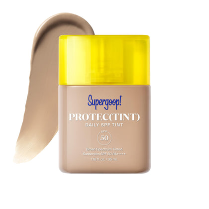 Supergoop! front packaging showing sleek tube and product name, easy identification benefit