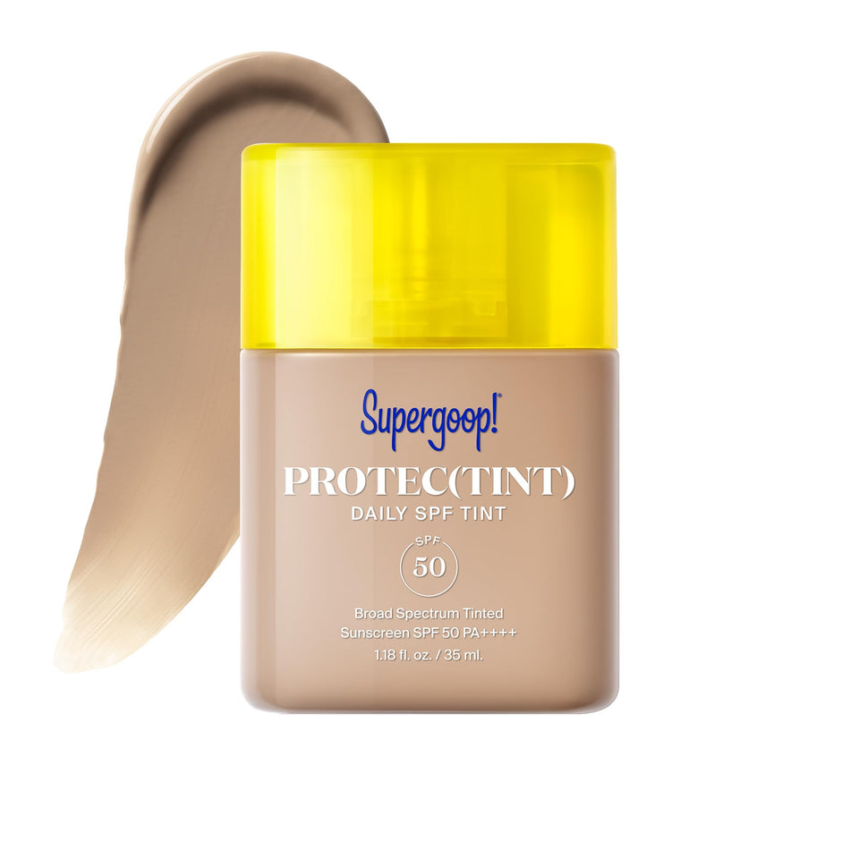 Supergoop! front packaging showing sleek tube and product name, easy identification benefit